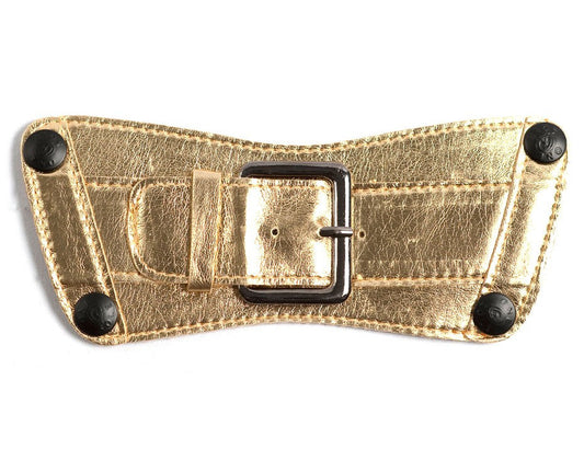 Gold Metallic Belt Top