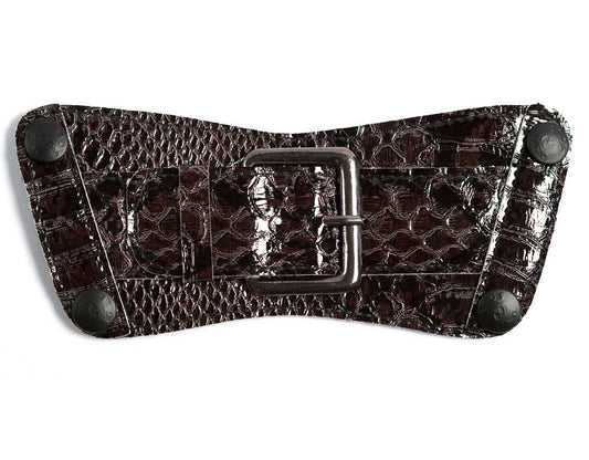 Black Crocodile Belt Top
