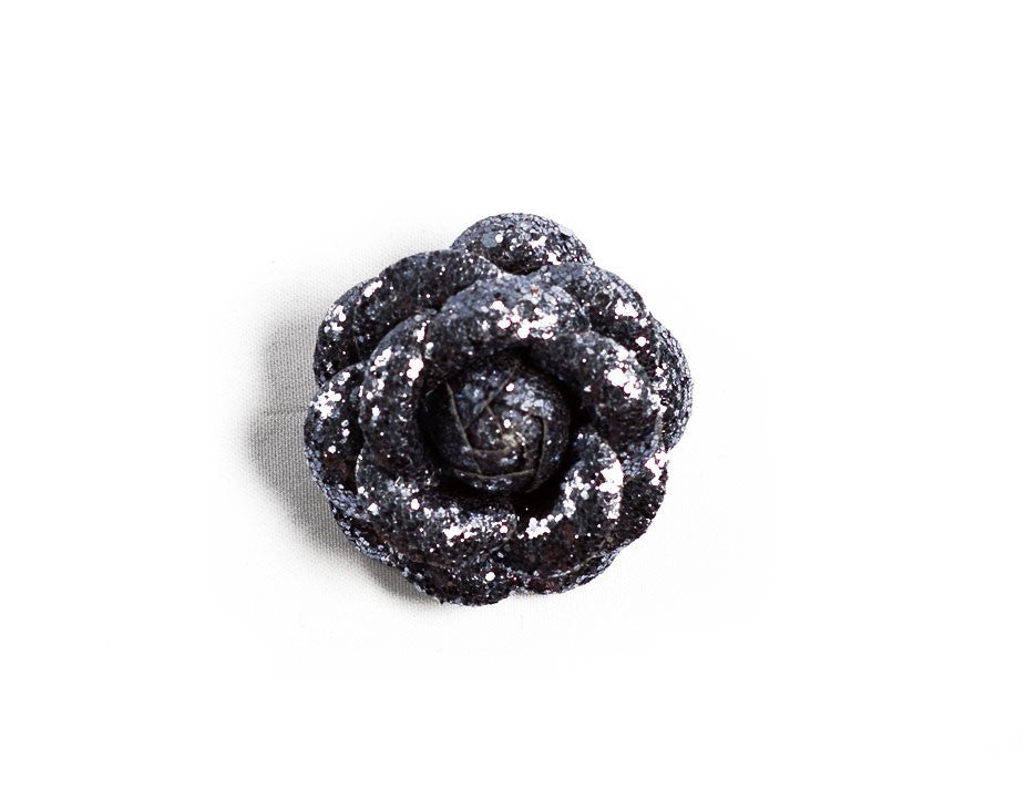 Embellishment "Silver Glitz Flower" Pin