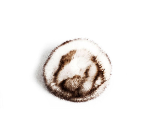 Embellishment "Cream/Black Faux Fur" Pin