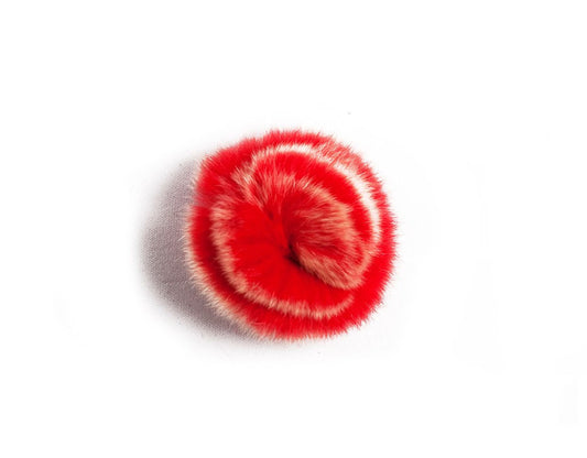 Embellishment "Red/White Faux Fur" Pin