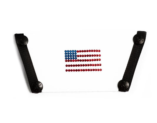 American Flag Crystal - White