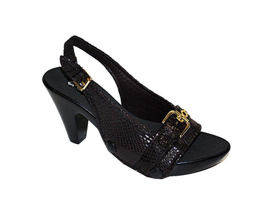 Black Lizard Sling Back