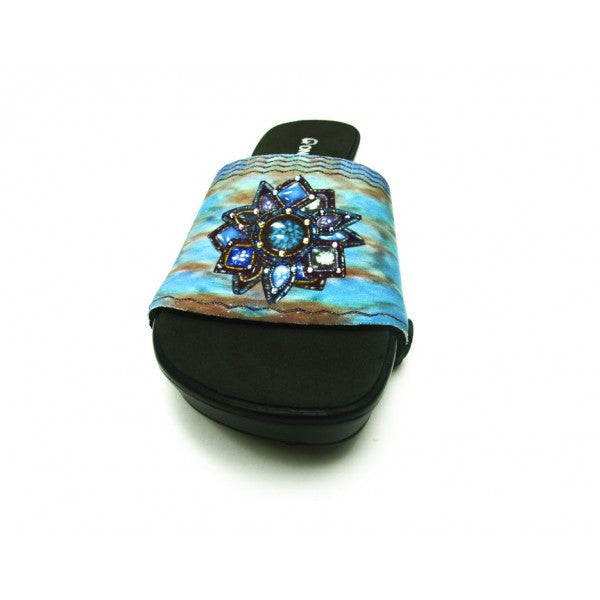 Silk Screen w/ Crystals "Denim Burst"