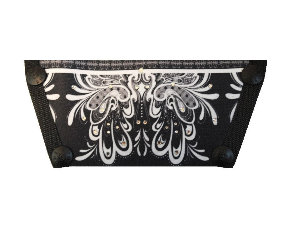 Silk Screen w/ Crystals "Midnight Burlesque"
