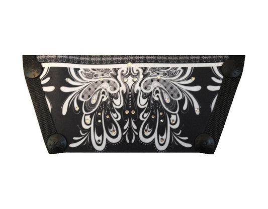 Silk Screen w/ Crystals "Midnight Burlesque"
