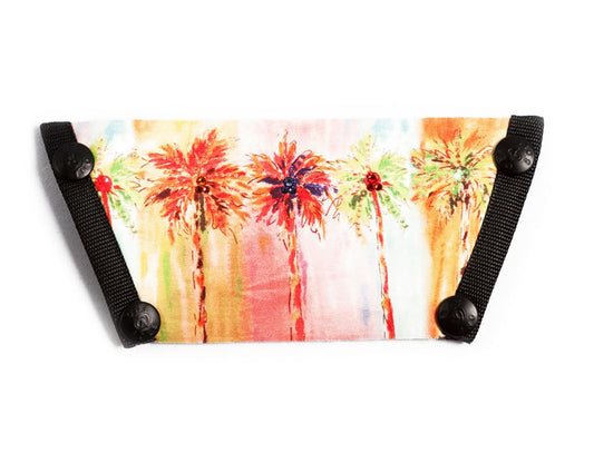 Silk Screen w/ Crystals "Breezy Palms"
