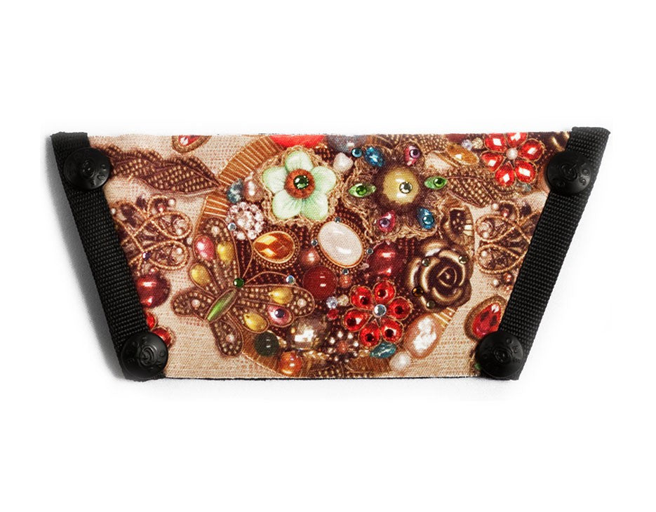 Silk Screen w/ Crystals "Mocha Sparkle"