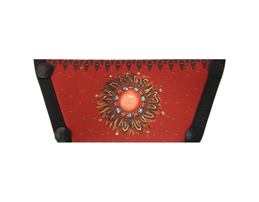 Silk Screen w/ Crystals "Ruby Burst"