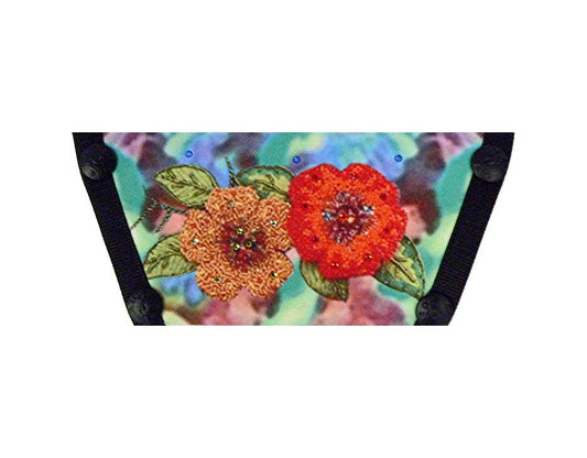 Silk Screen w/ Crystals "Tuscan Flowers"