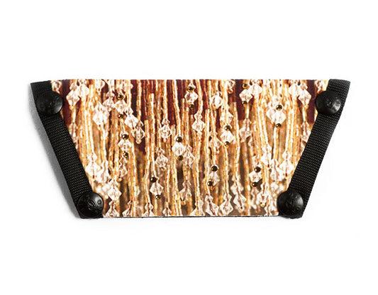 Silk Screen w/ Crystals "Golden Icicles"