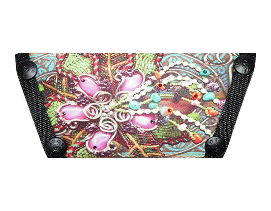 Silk Screen w/ Crystals "Spring Bloom"