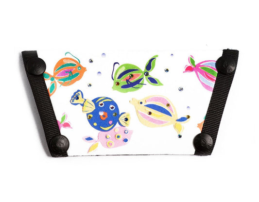 Silk Screen w/ Crystals "Fresh Fish"