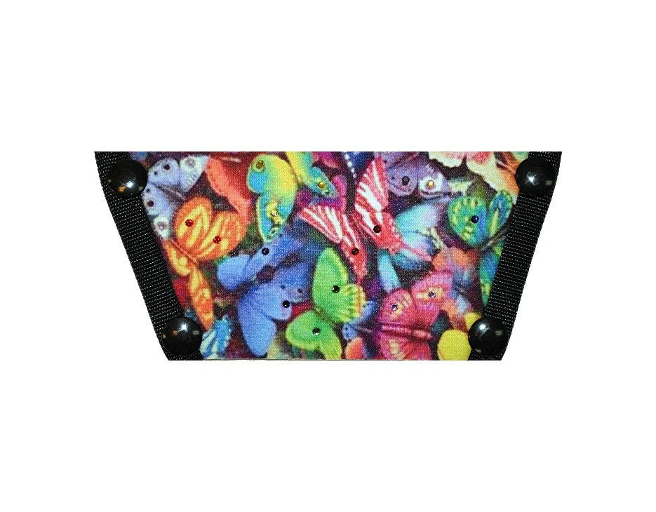 Silk Screen w/ Crystals "Multi Butterflies"