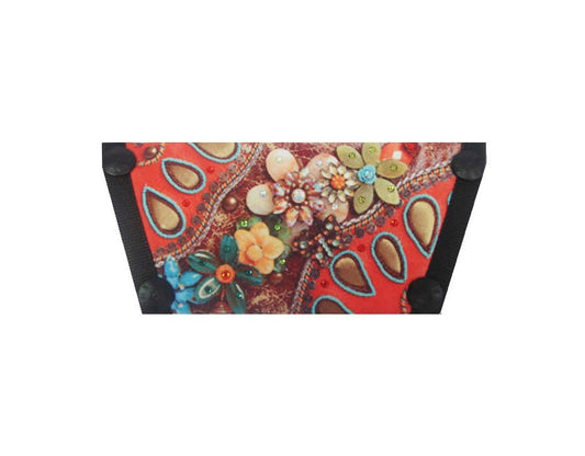 Silk Screen w/ Crystals "Flower Power"