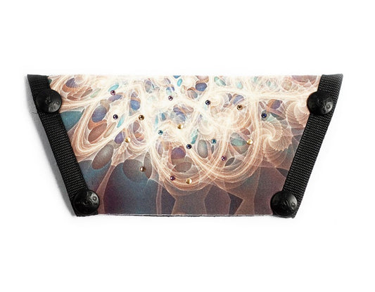 Silk Screen w/ Crystals "Wild Peacock"