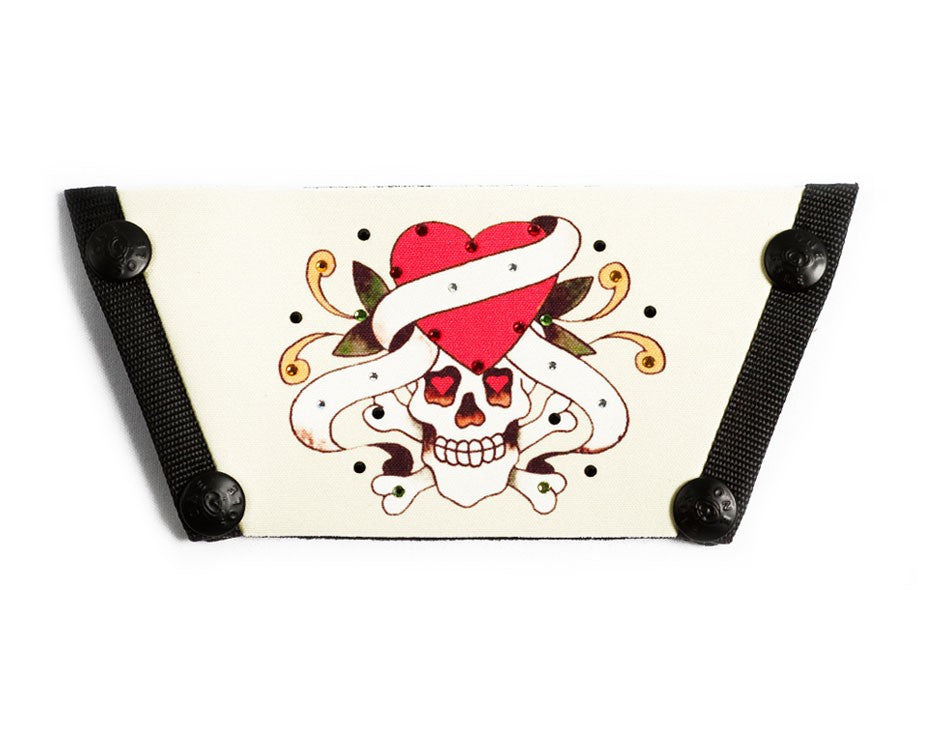Silk Screen w/ Crystals "Skull Tattoo"