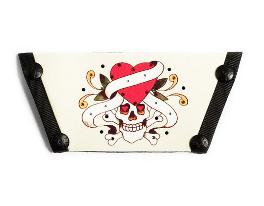 Silk Screen w/ Crystals "Skull Tattoo"