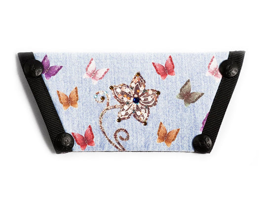Silk Screen w/ Crystals "Butterfly Bouquet"