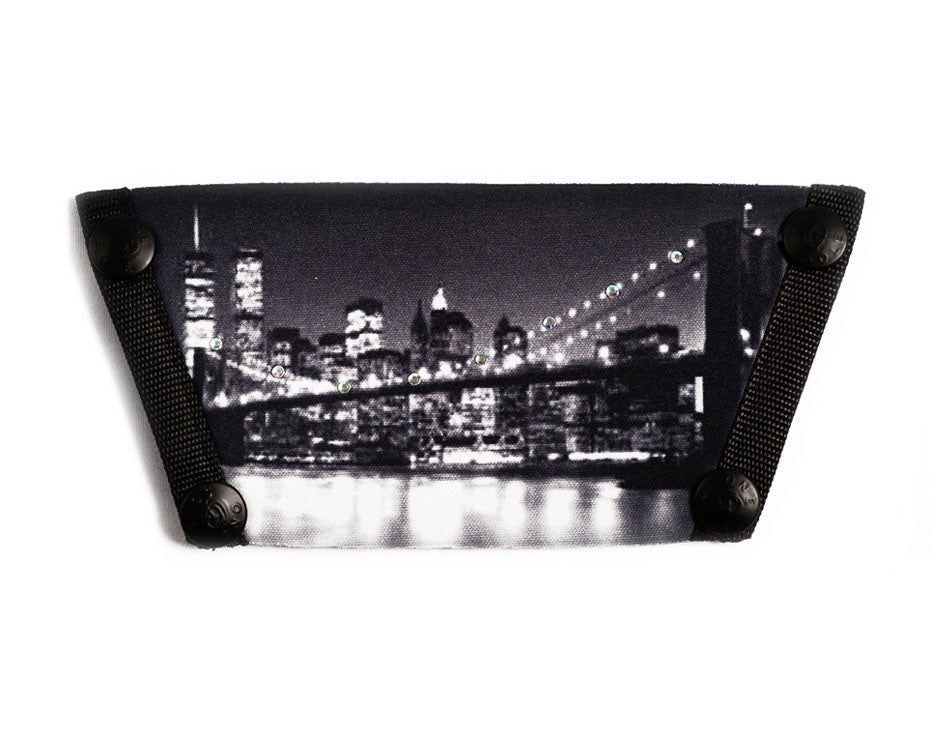Silk Screen w/ Crystals "New York Bridge"