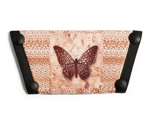Silk Screen w/ Crystals "Leopard Butterfly"