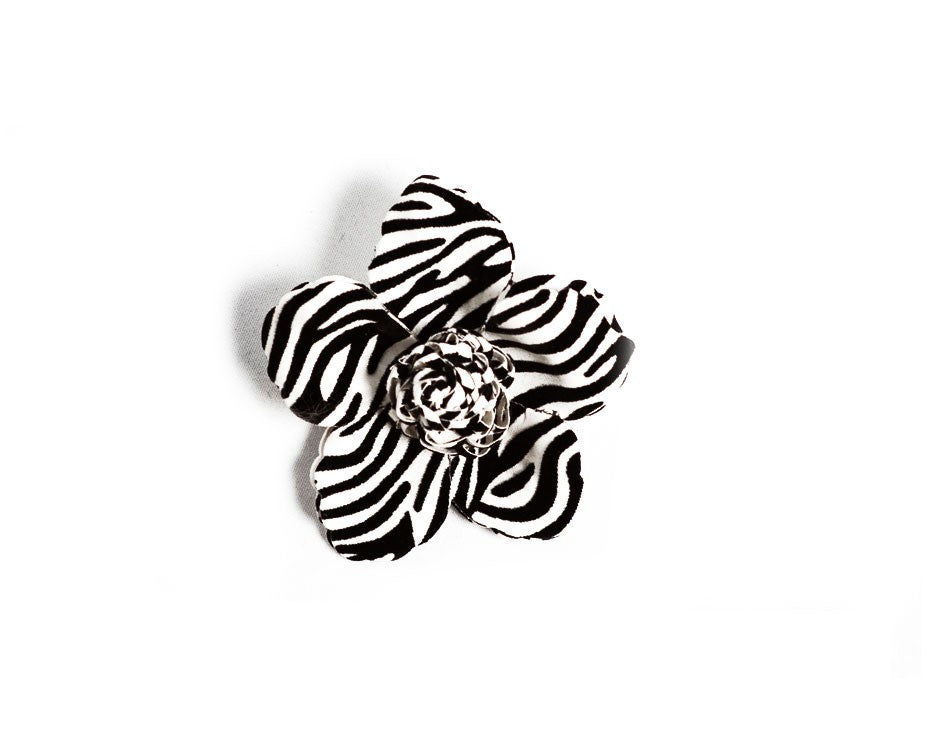 Embellishment "Zebra Flower" Pin