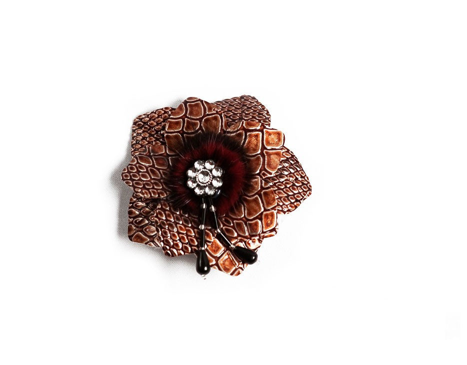 Embellishment "Crocodile Flower" Pin