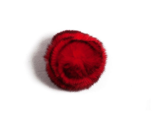 Embellishment "Red/Black Faux Fur" Pin