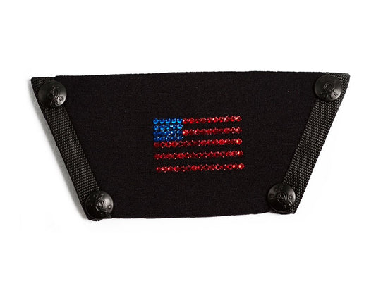 American Flag Crystal - Black