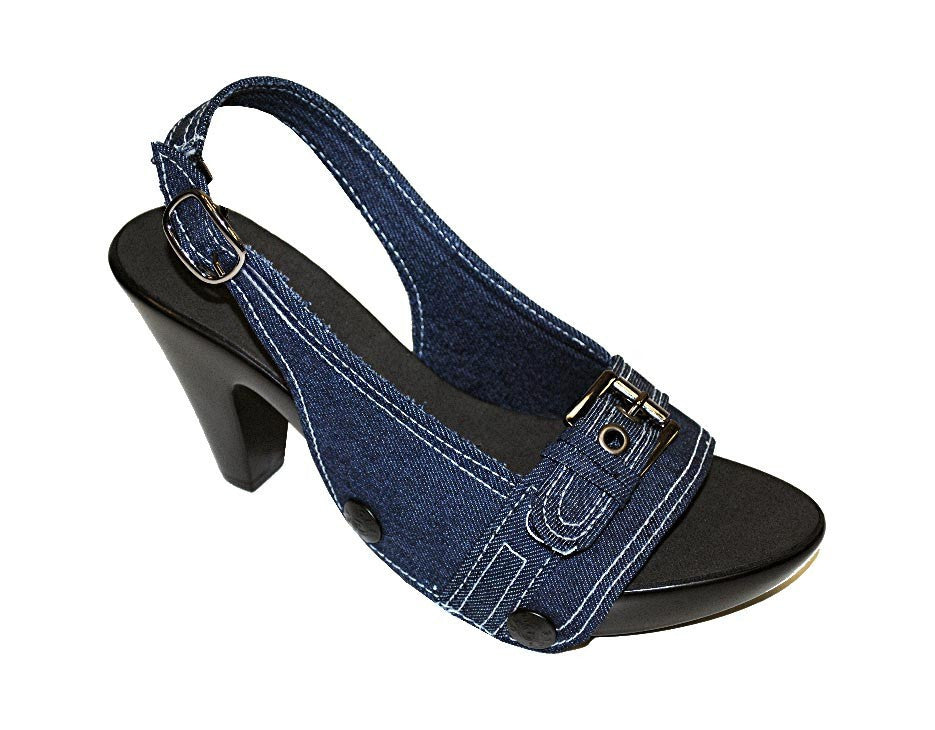 Denim Sling Back