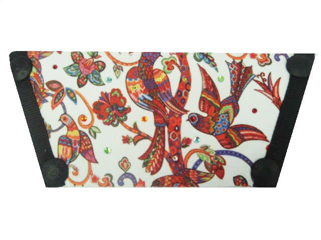 Silk Screen w/ Crystals "Birds in Paradise"